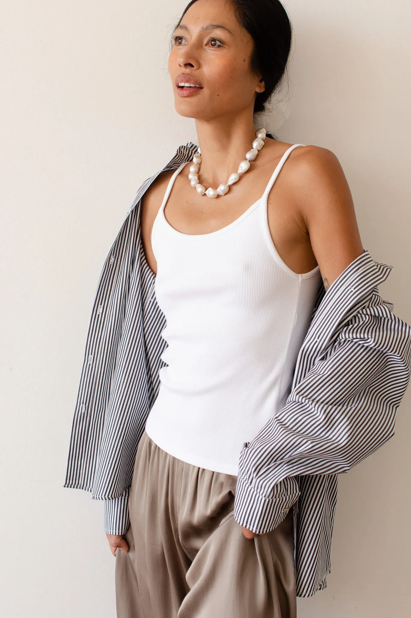 The Rib Spaghetti Tank - Powder sold by Jones