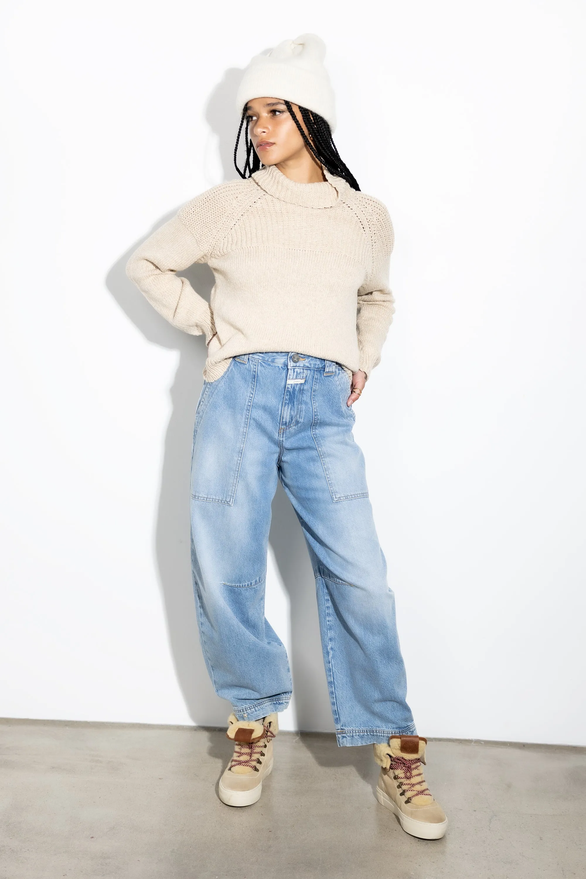 Turtleneck Long Sleeve Sweater - Oat sold by Jones product image thumbnail 3