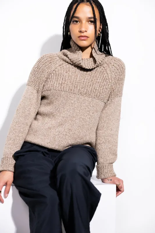 Turtleneck Long Sleeve Sweater - Nutmeg sold by Jones
