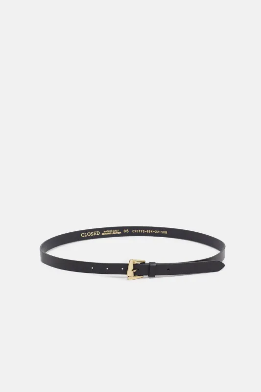 Italian Leather Belt - Black made by Closed