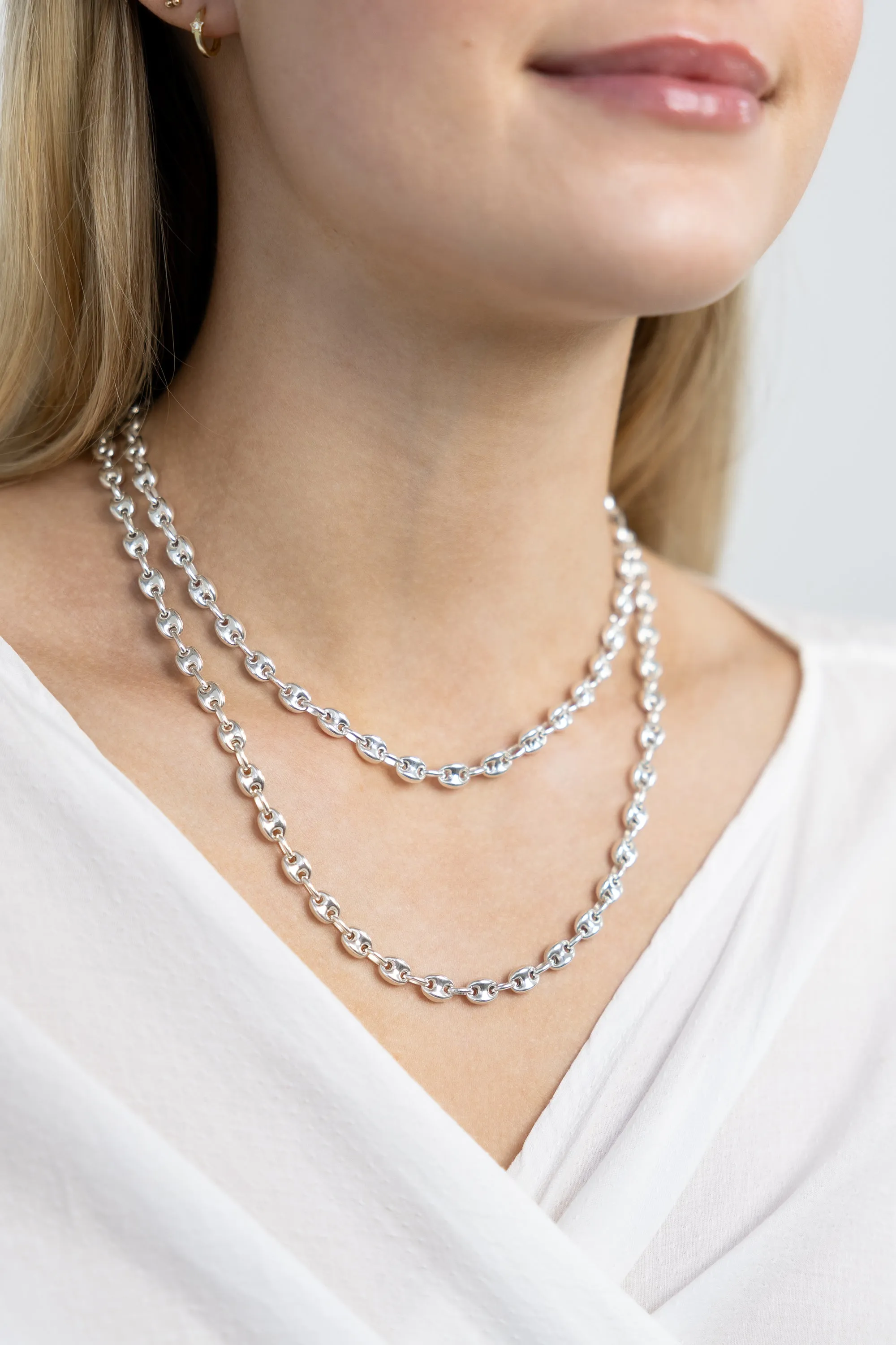 Sterling Silver Puffy Gucci Chain Necklace sold by Jones product image thumbnail 2