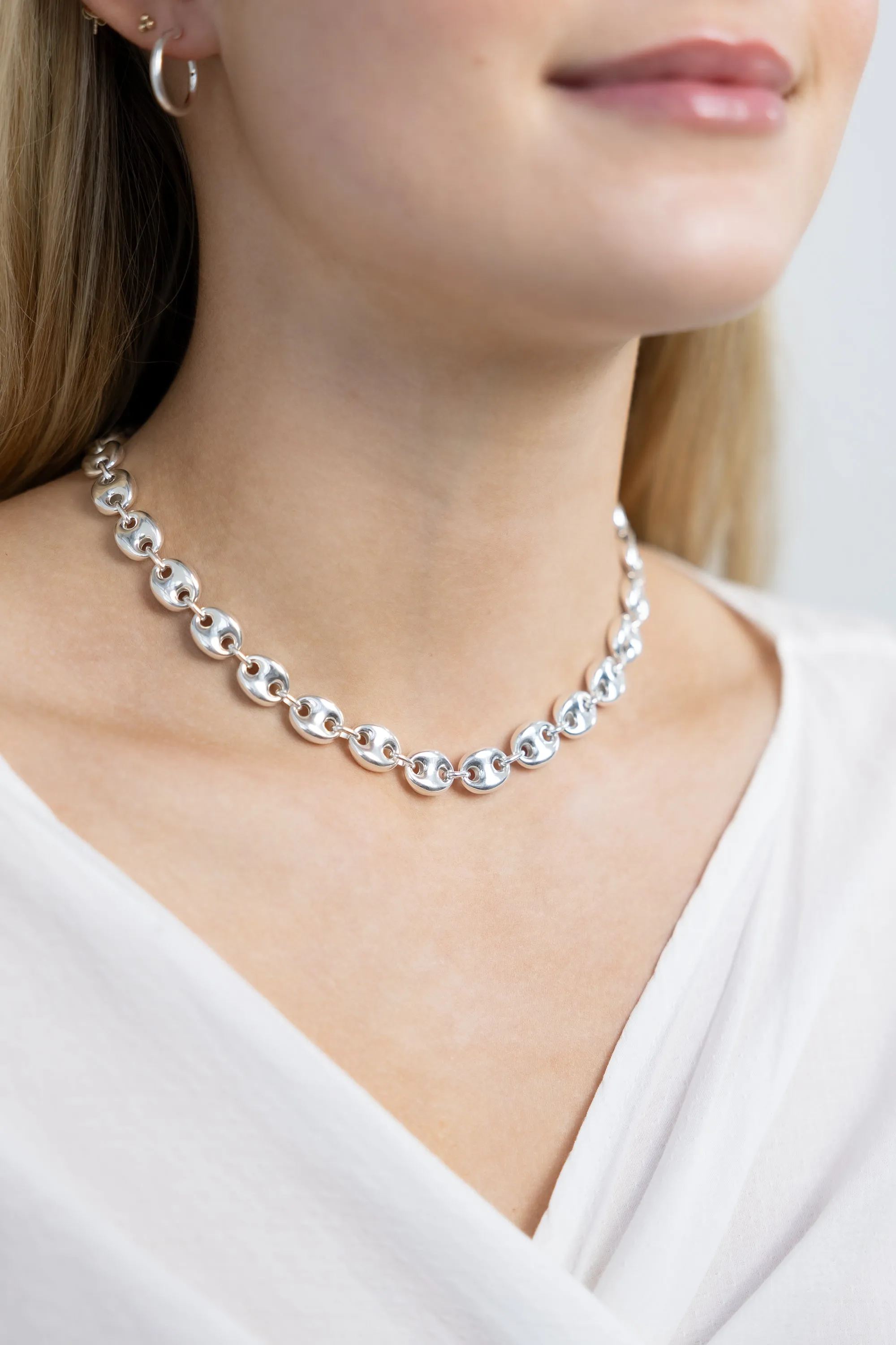 Sterling Silver Puffy Gucci Chain Necklace sold by Jones product image thumbnail 5