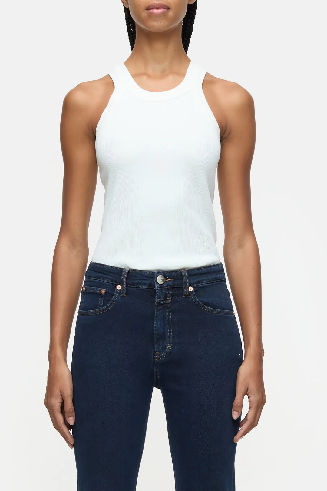 Racer Tank Top - Ivory sold by Jones