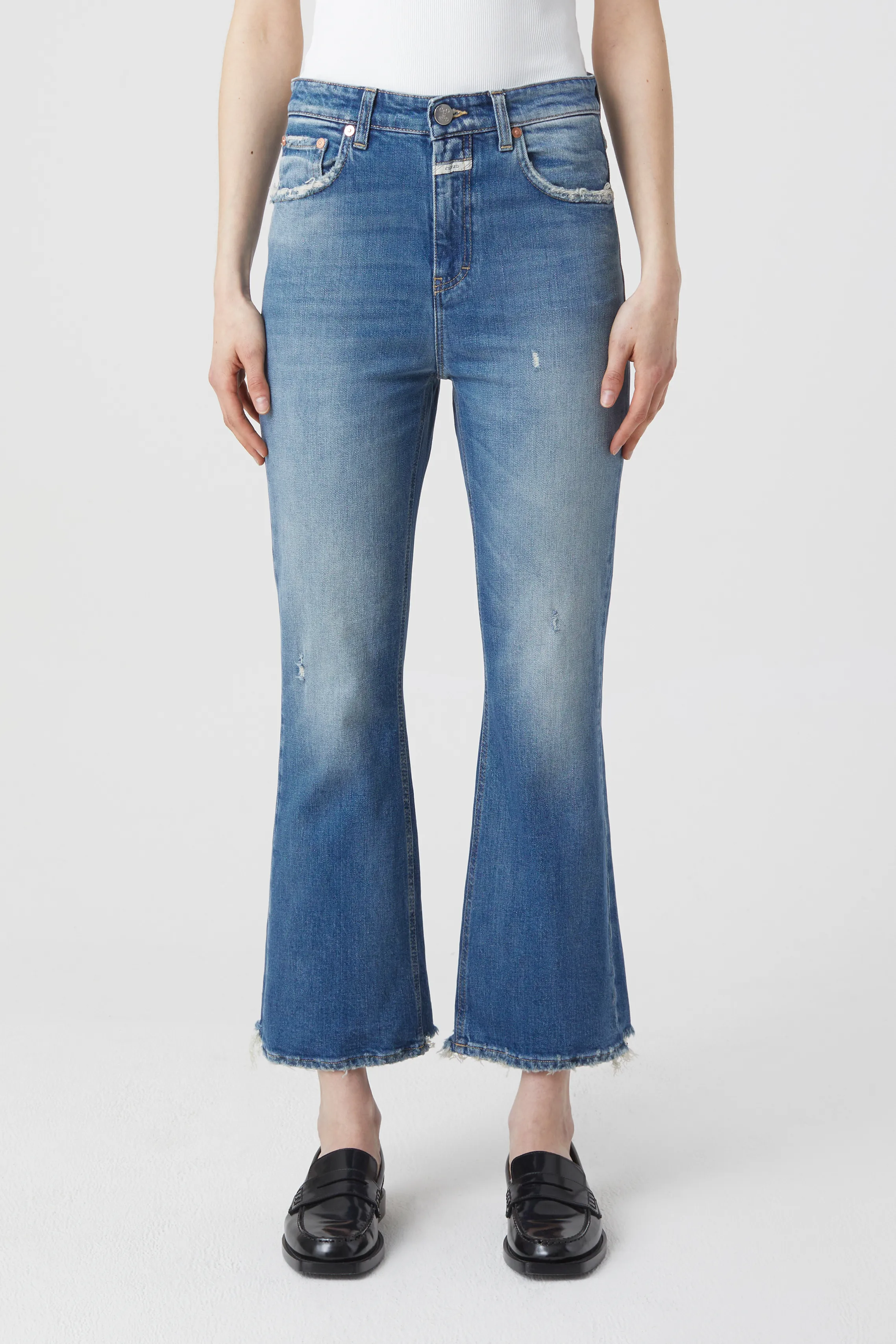 Hi-Sun Pants in Mid Blue sold by Jones