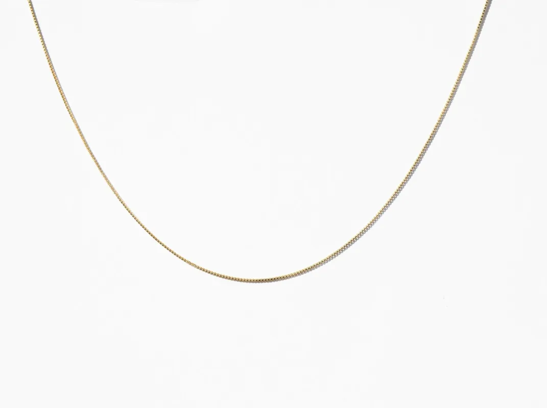 14K Solid Gold Box Chain made by Jones