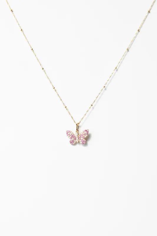 14K Diamond Encrusted Butterfly Charm made by Jones