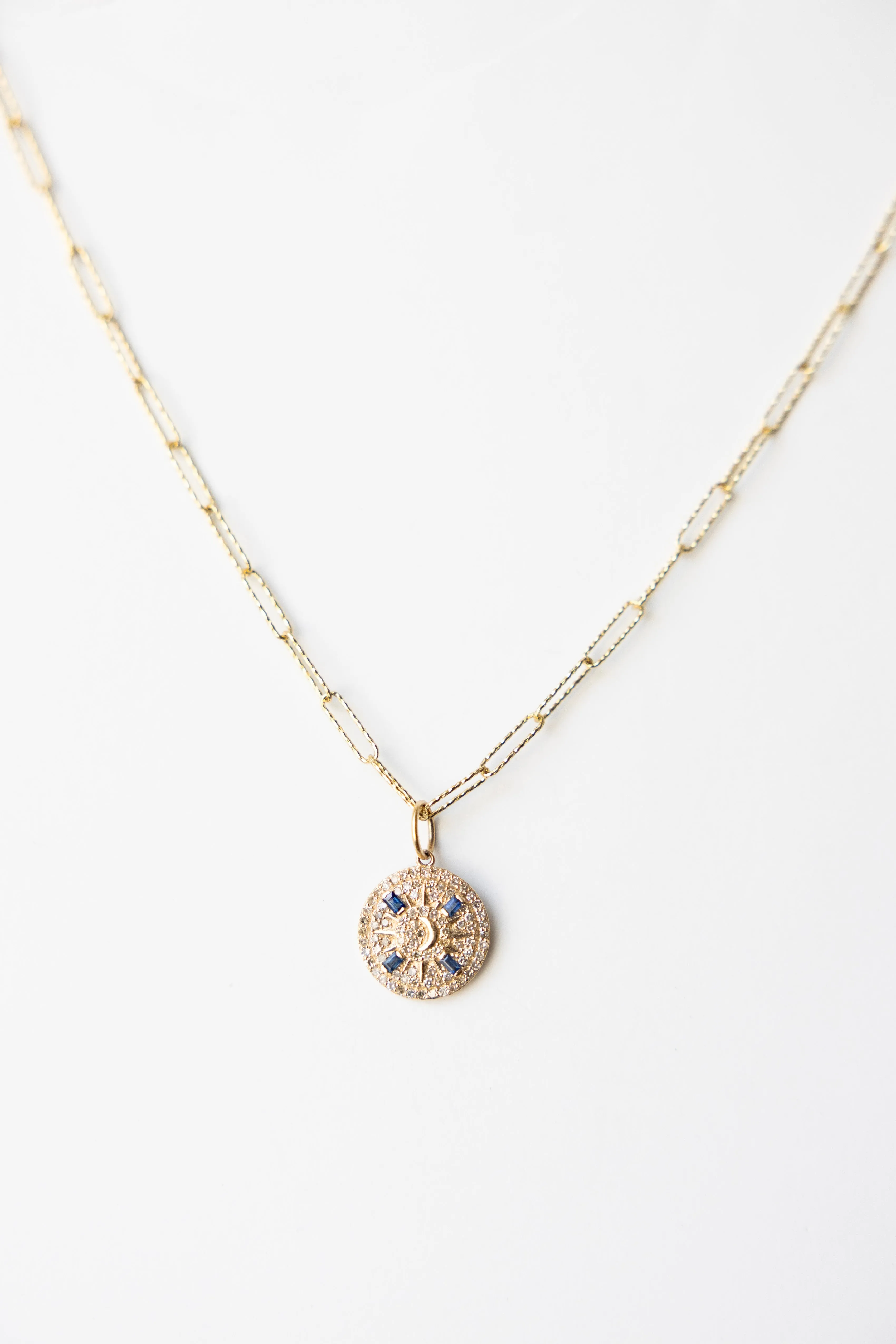 14K Sunburst and Crescent Moon Pendant sold by Jones product image thumbnail 2