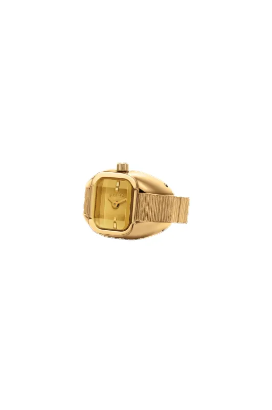 Nocturne Time Ring - Gold and Deep Amber made by Jones
