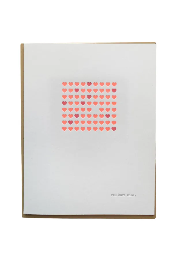 You Have Mine Letterpress Card sold by Jones