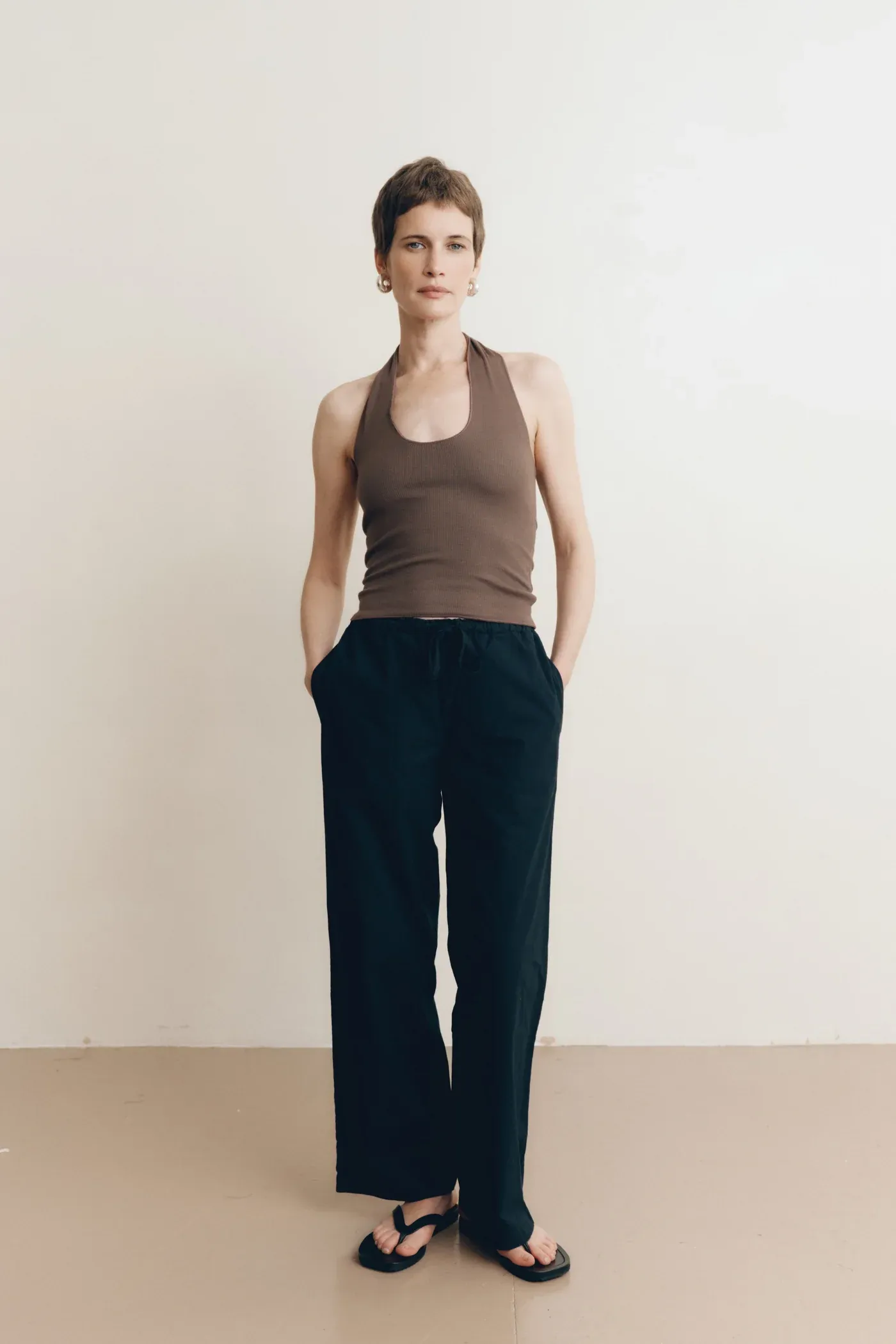 Pauline Halter Top - Bark sold by Jones