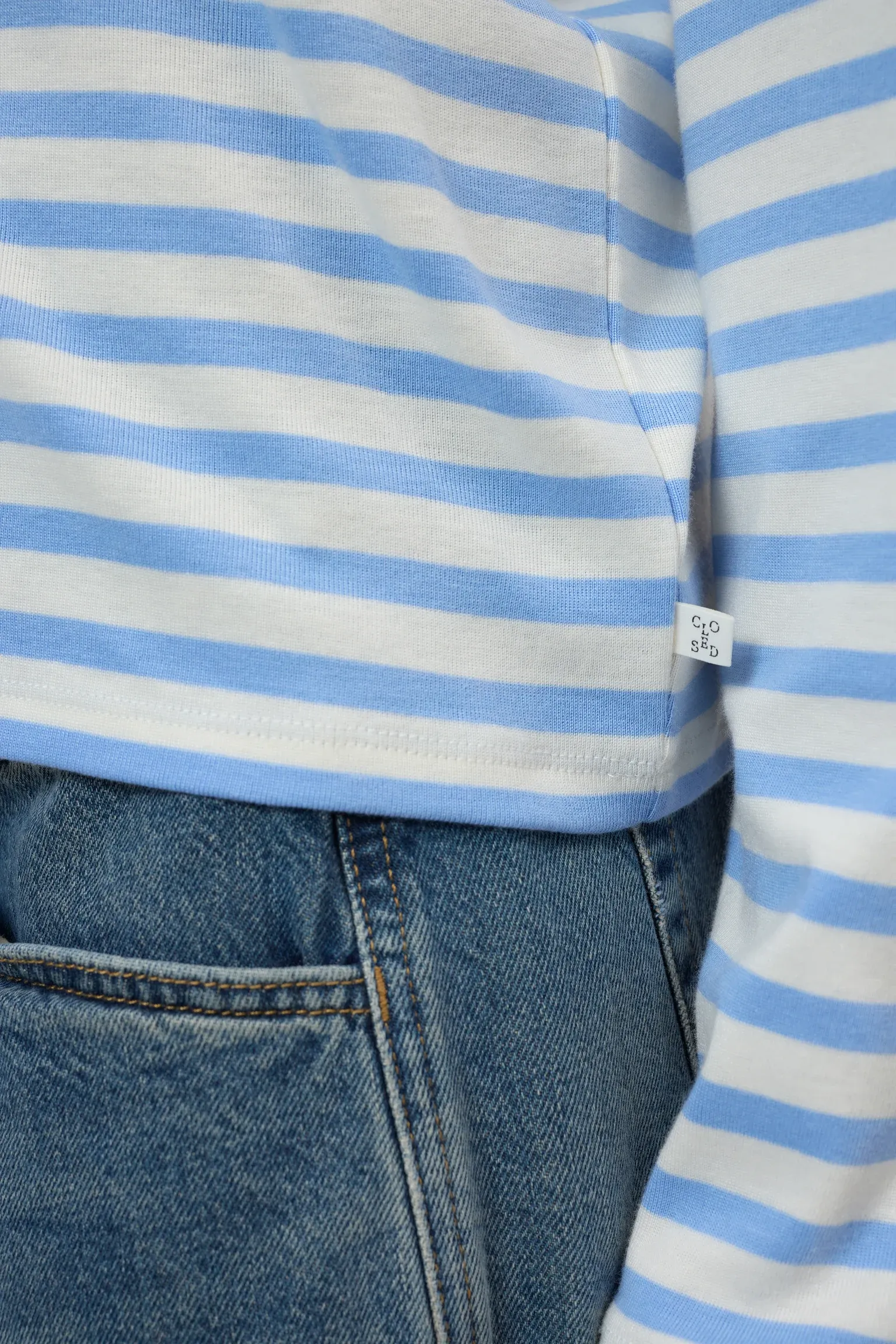 Striped Longsleeve - Sky Blue sold by Jones product image thumbnail 5