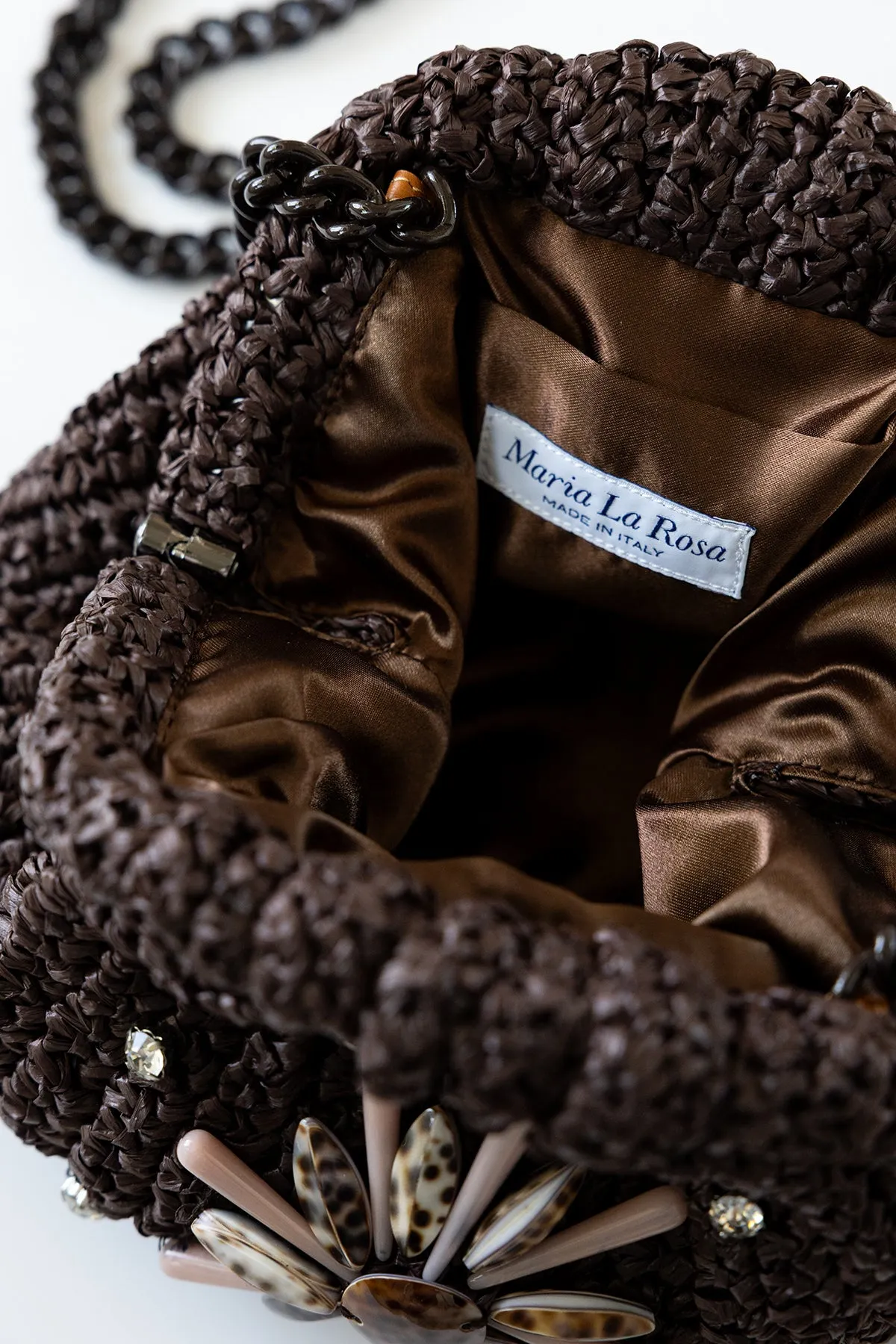 Raffelle Mini Game Crochet Clutch - Brown sold by Jones product image thumbnail 4