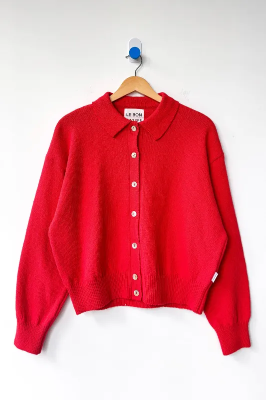 The Club Cardigan - Chili made by Le Bon Shoppe
