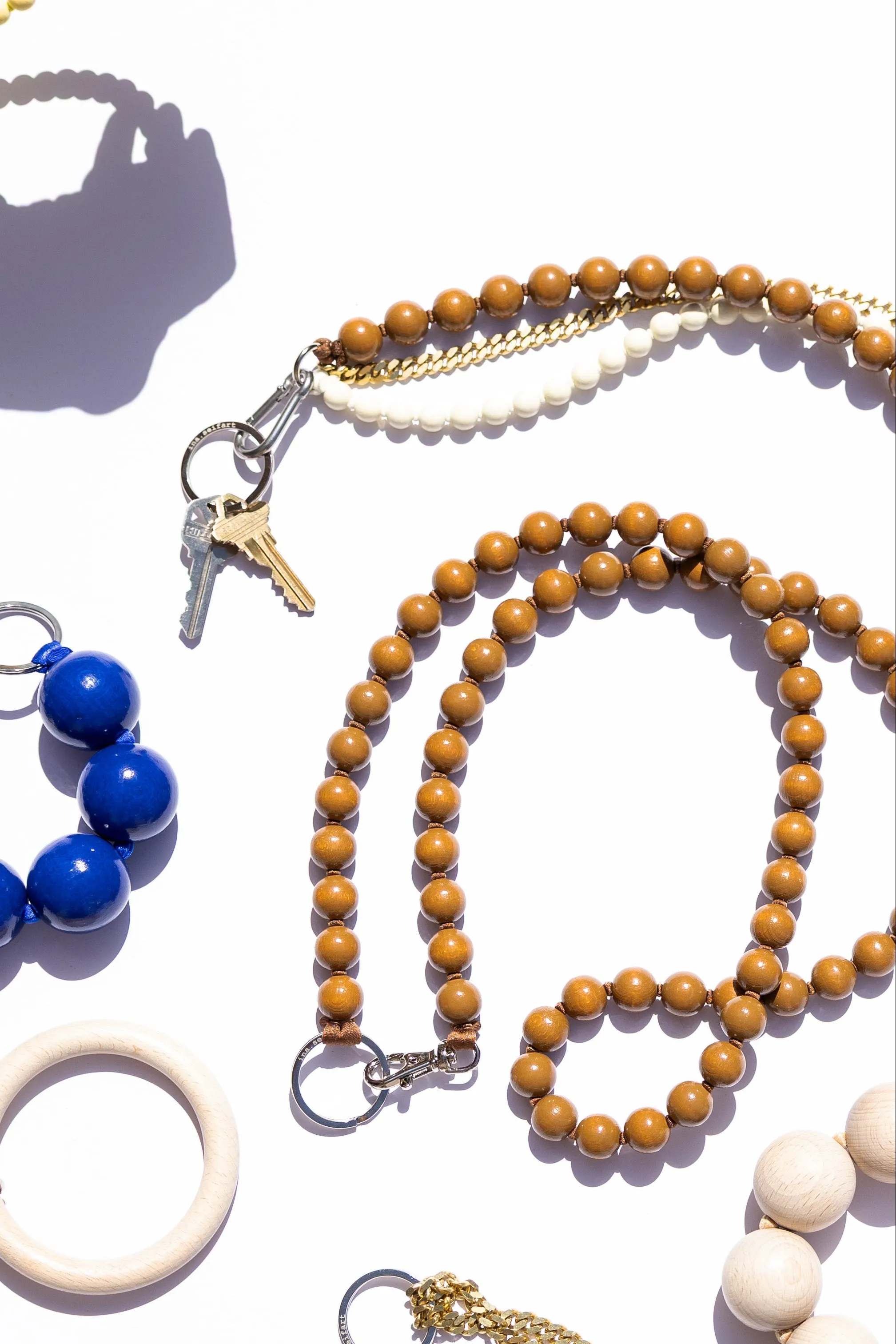 Big Bead Phone Necklace - Natural sold by Jones product image thumbnail 3