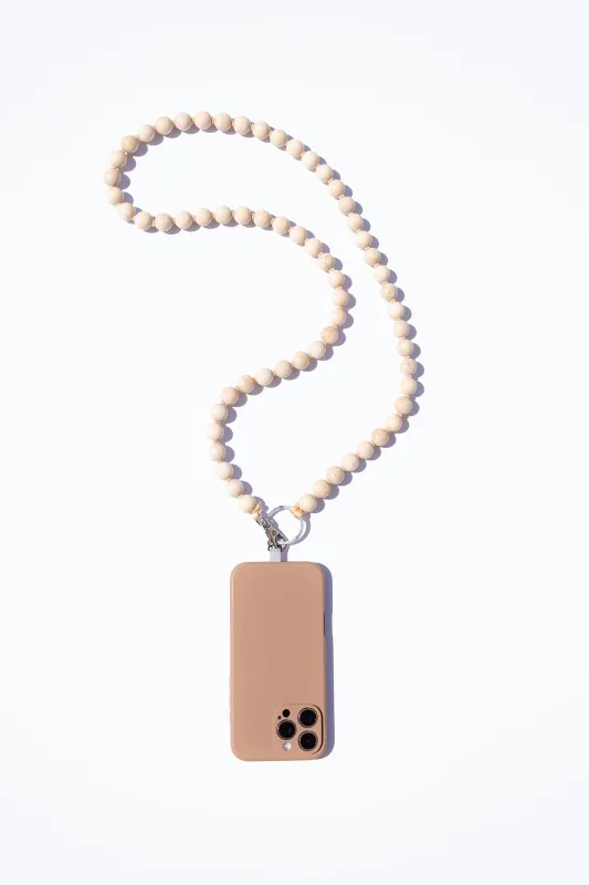 Big Bead Phone Necklace - Natural made by Jones