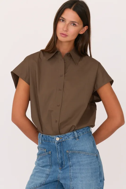 Felicity Shirt - Chocolate made by Jones