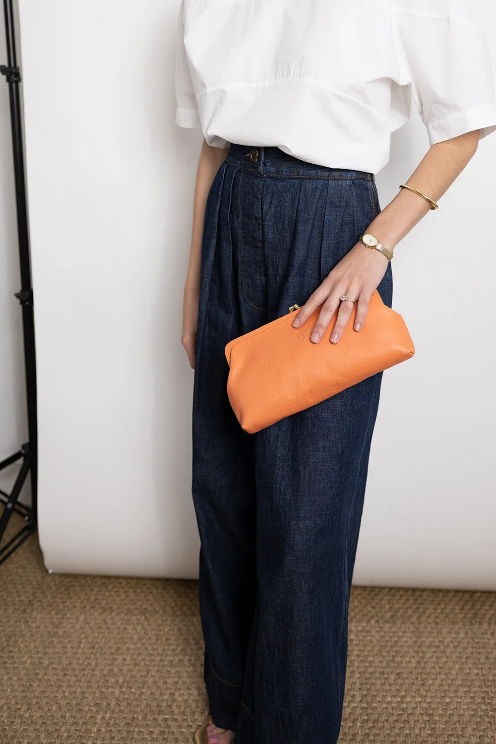 Manuela Classic Clutch - Orange Pontormo sold by Jones product image thumbnail 2