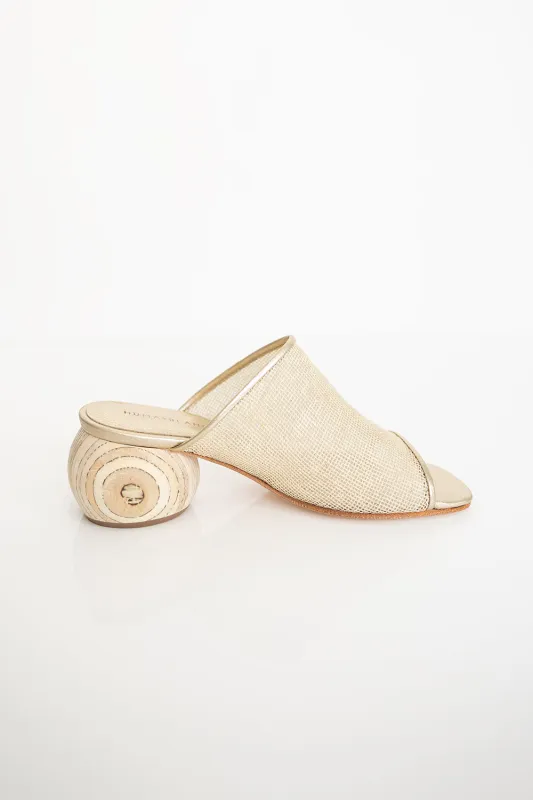 Milla Mule - Gold Jute made by Huma Blanco