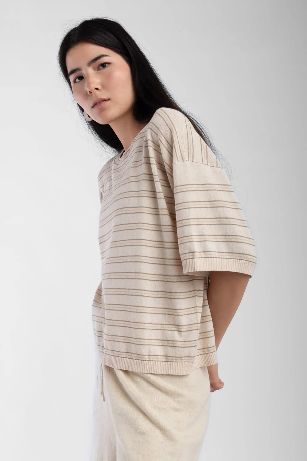 Extrafine Knit Tee - Stripe sold by Jones product image thumbnail 5