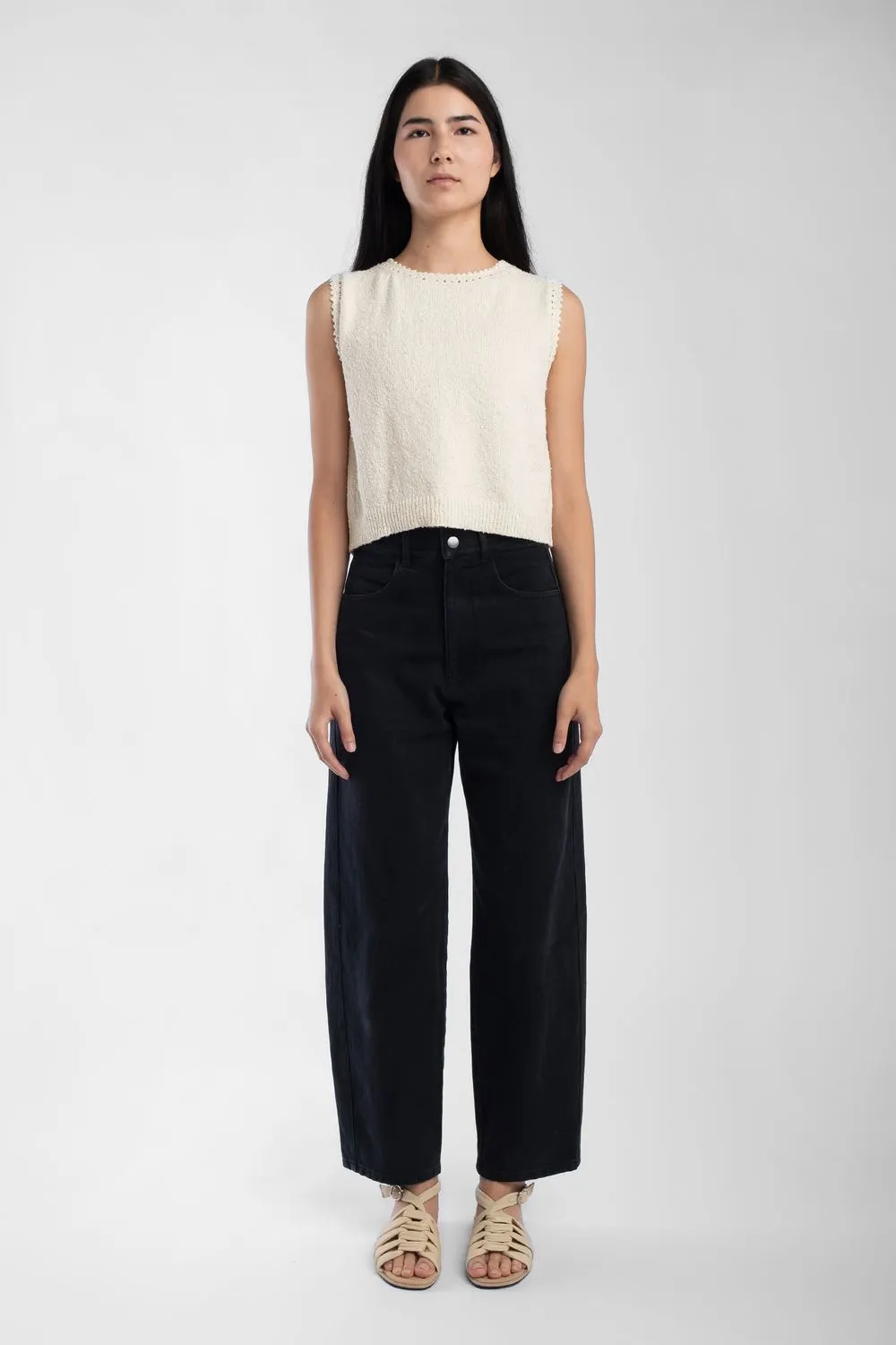 Boucle Tank - Cream sold by Jones