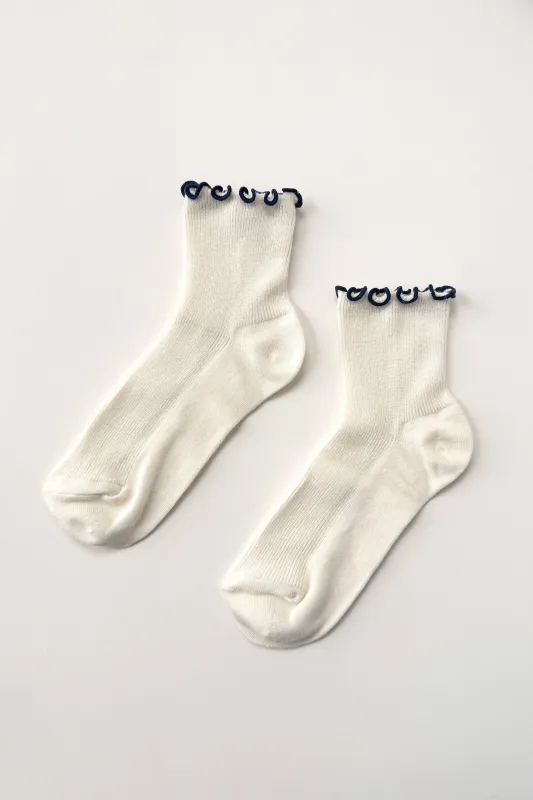 The Petite Ruffled Modal Socks made by Le Bon Shoppe