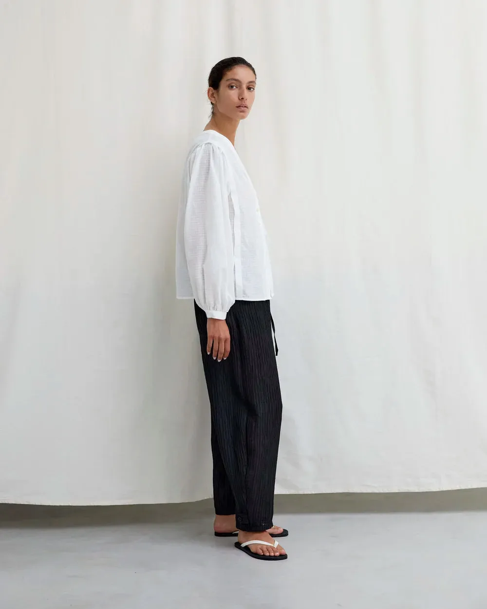 Rodas Blouse - White Check sold by Jones product image thumbnail 2