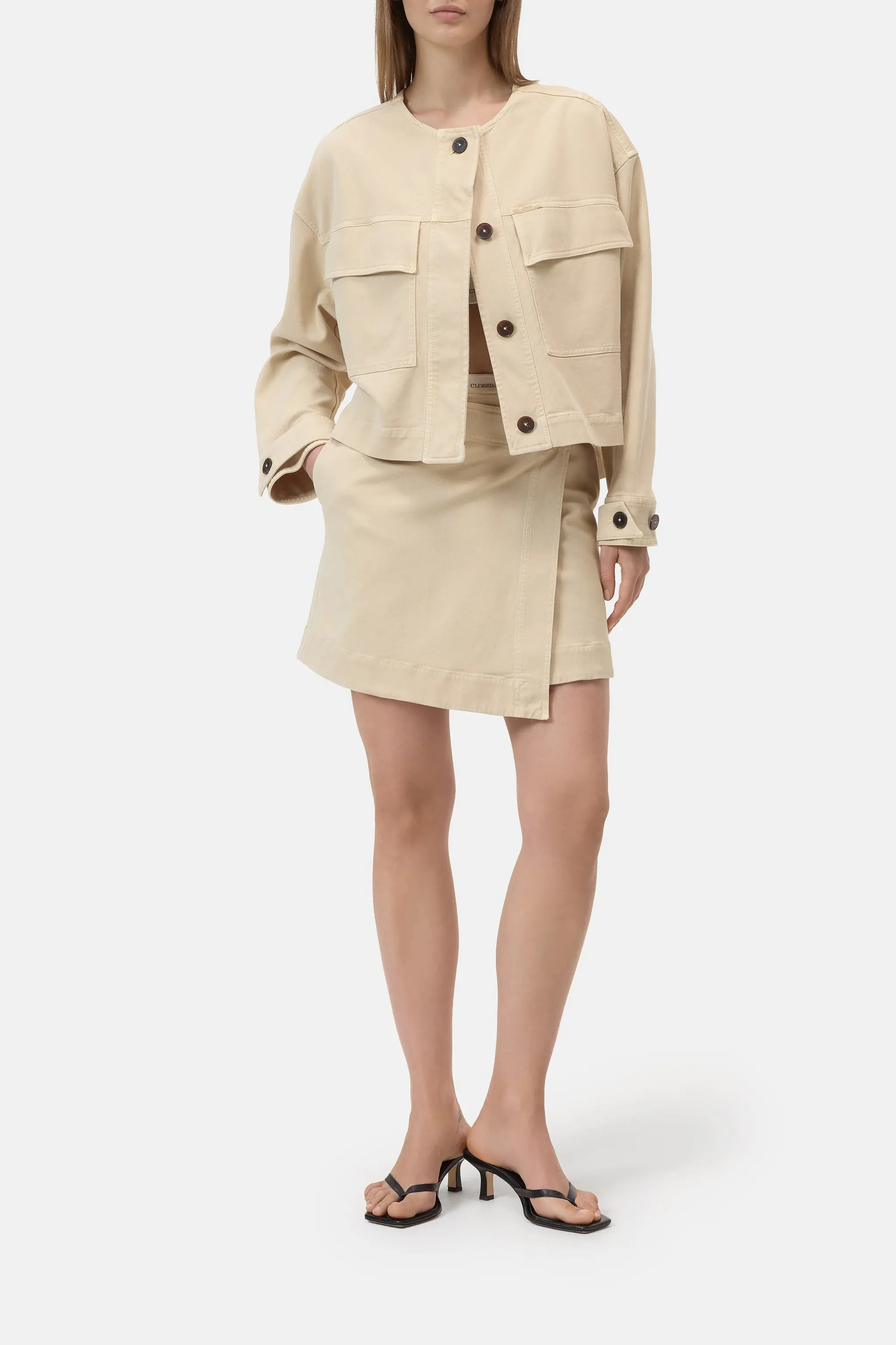 Cropped Utility Jacket - Camel Beige sold by Jones product image thumbnail 4