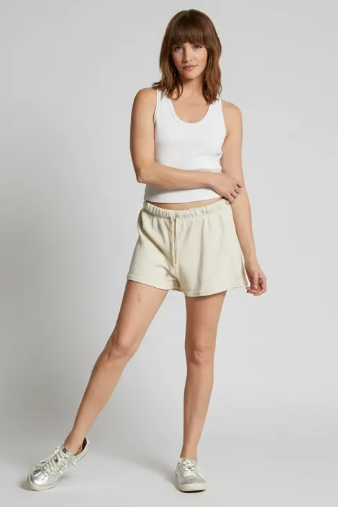 Layla French Terry Sweat Short - Sugar sold by Jones product image thumbnail 3