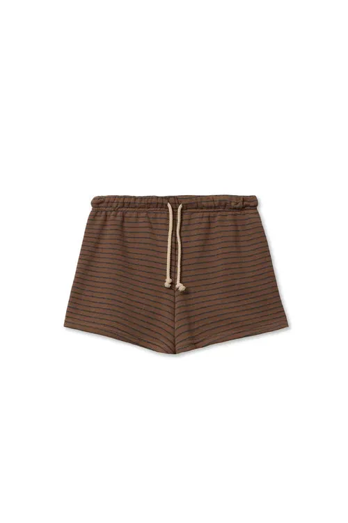 Bennie Shorts - Mocha Charcoal Stripe sold by Jones