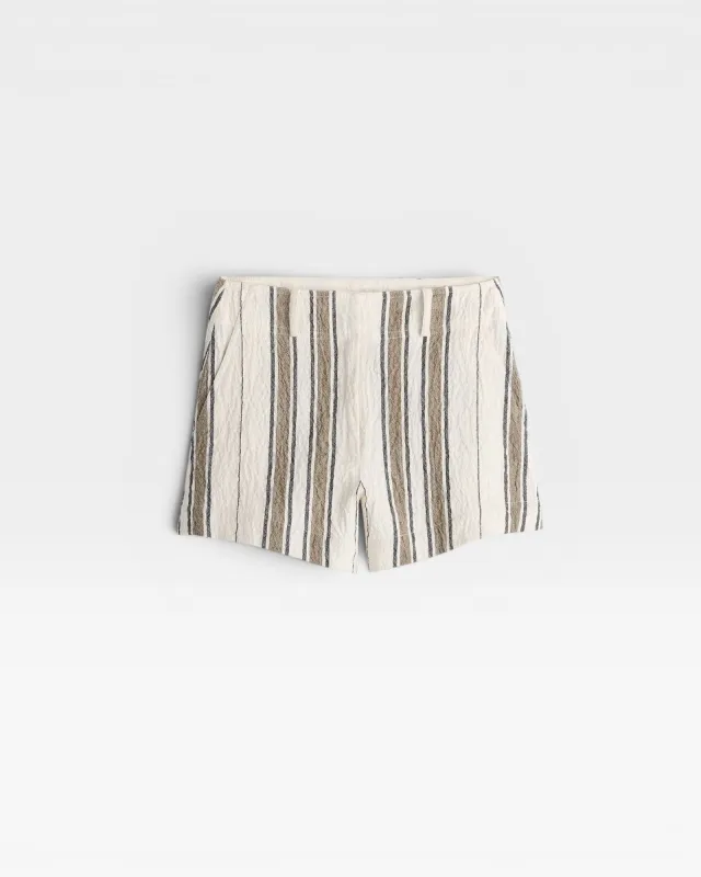 Stripe Veras Short - Affogato Stripe made by Apiece Apart