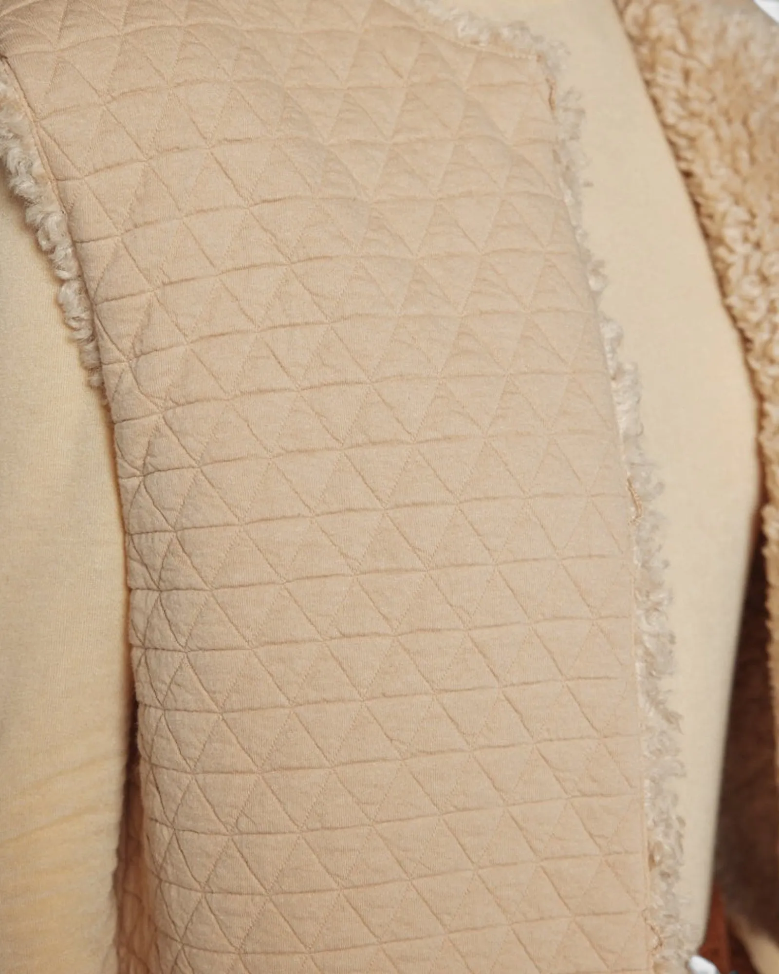 Reversible Fur Short Vest - Oatmeal/Beige sold by Jones product image thumbnail 4