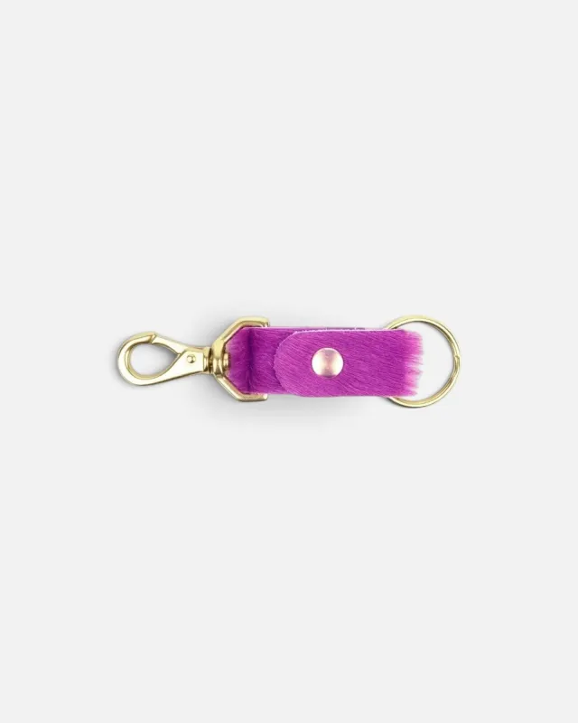 Keychain - Fuschia Cowhide made by PRIMECUT