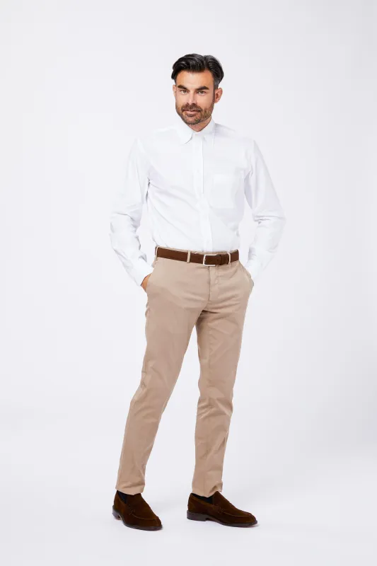 Camicia Bianca Cotone Oxford Unito Collo Button Down made by principe di firenze