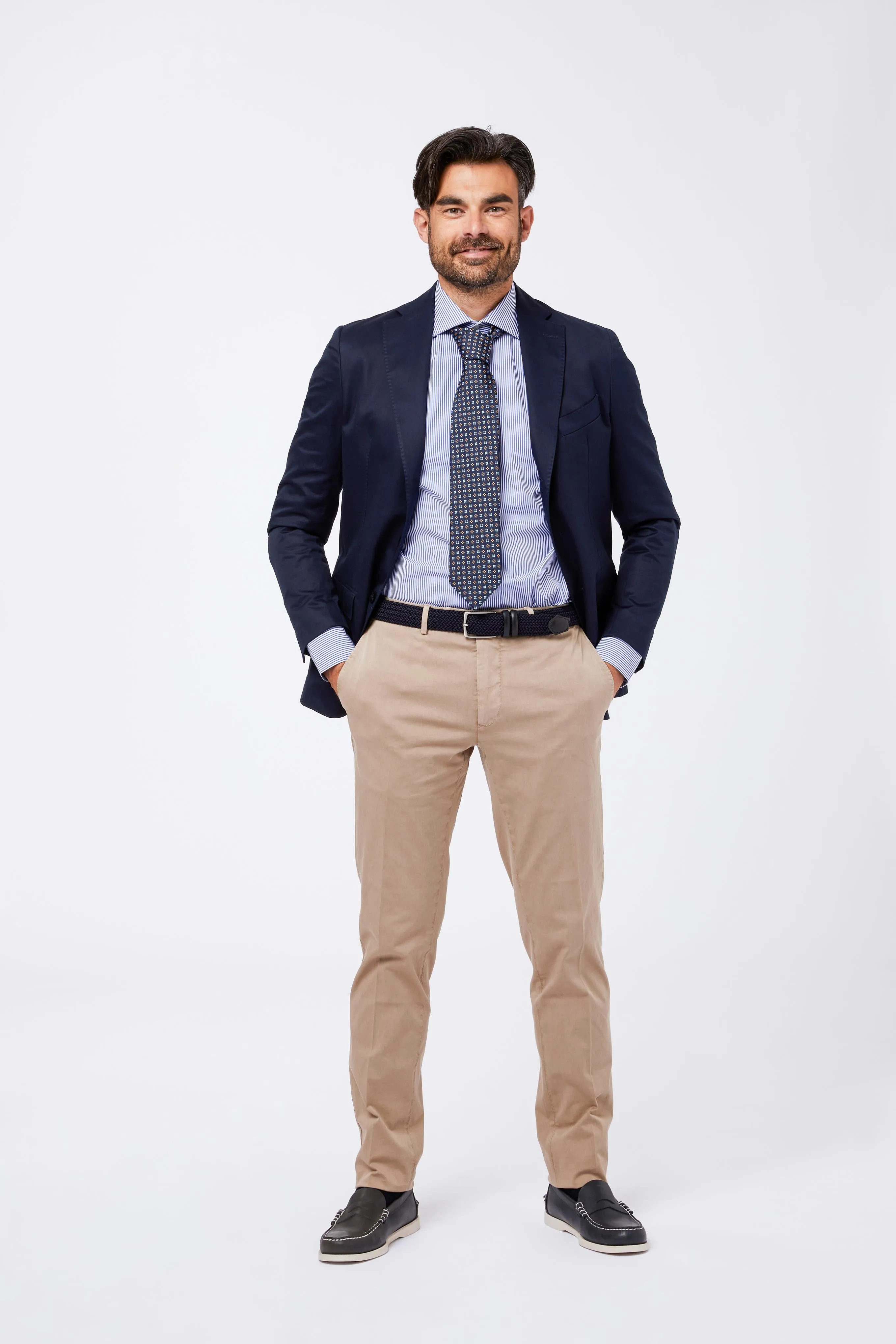 Camicia Azzurra Cotone Popeline Bastoncino Collo Mezzo Francese sold by principe di firenze product image thumbnail 2