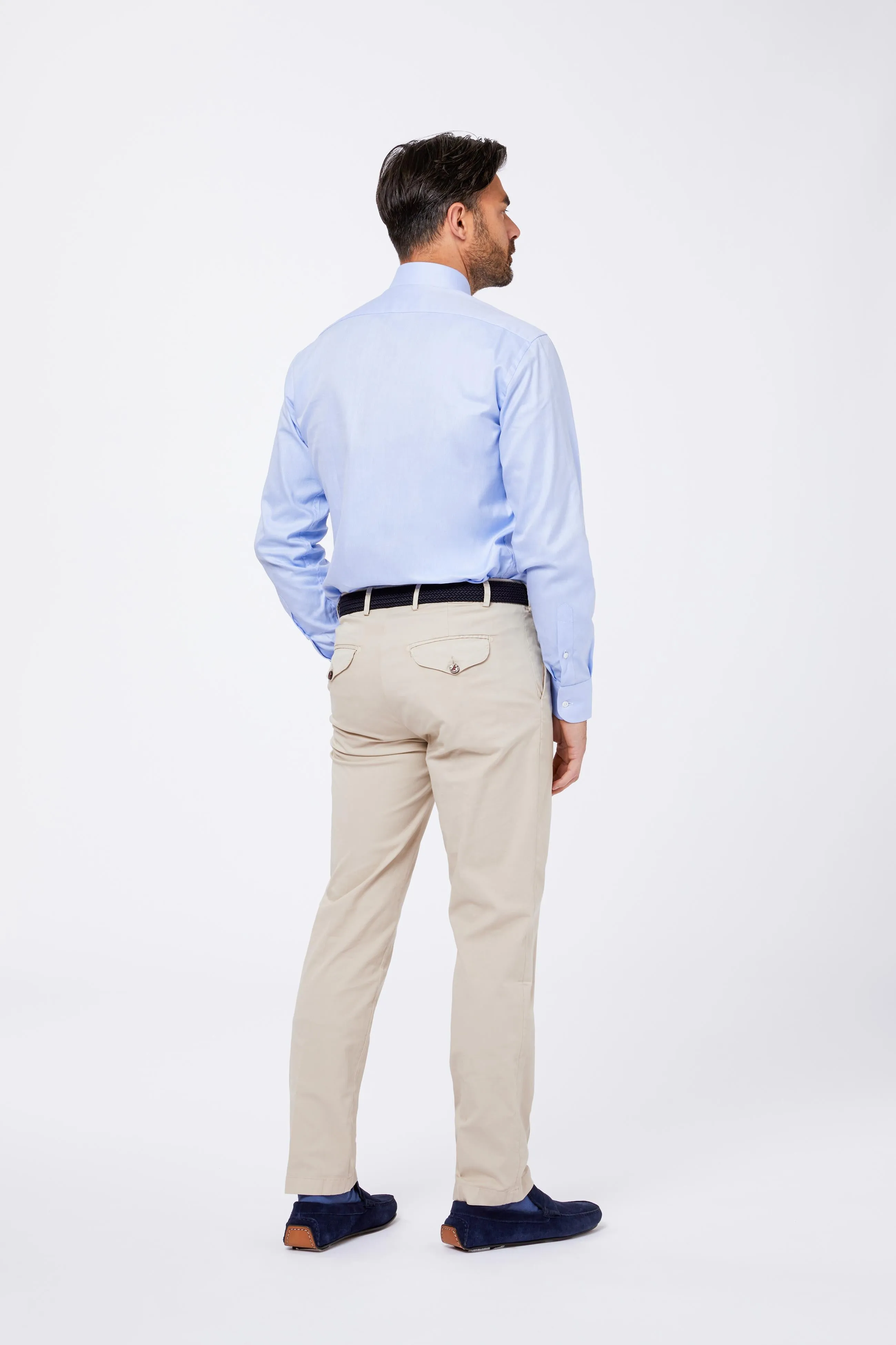 Camicia Azzurra Cotone Twil Collo Francese sold by principe di firenze product image thumbnail 3