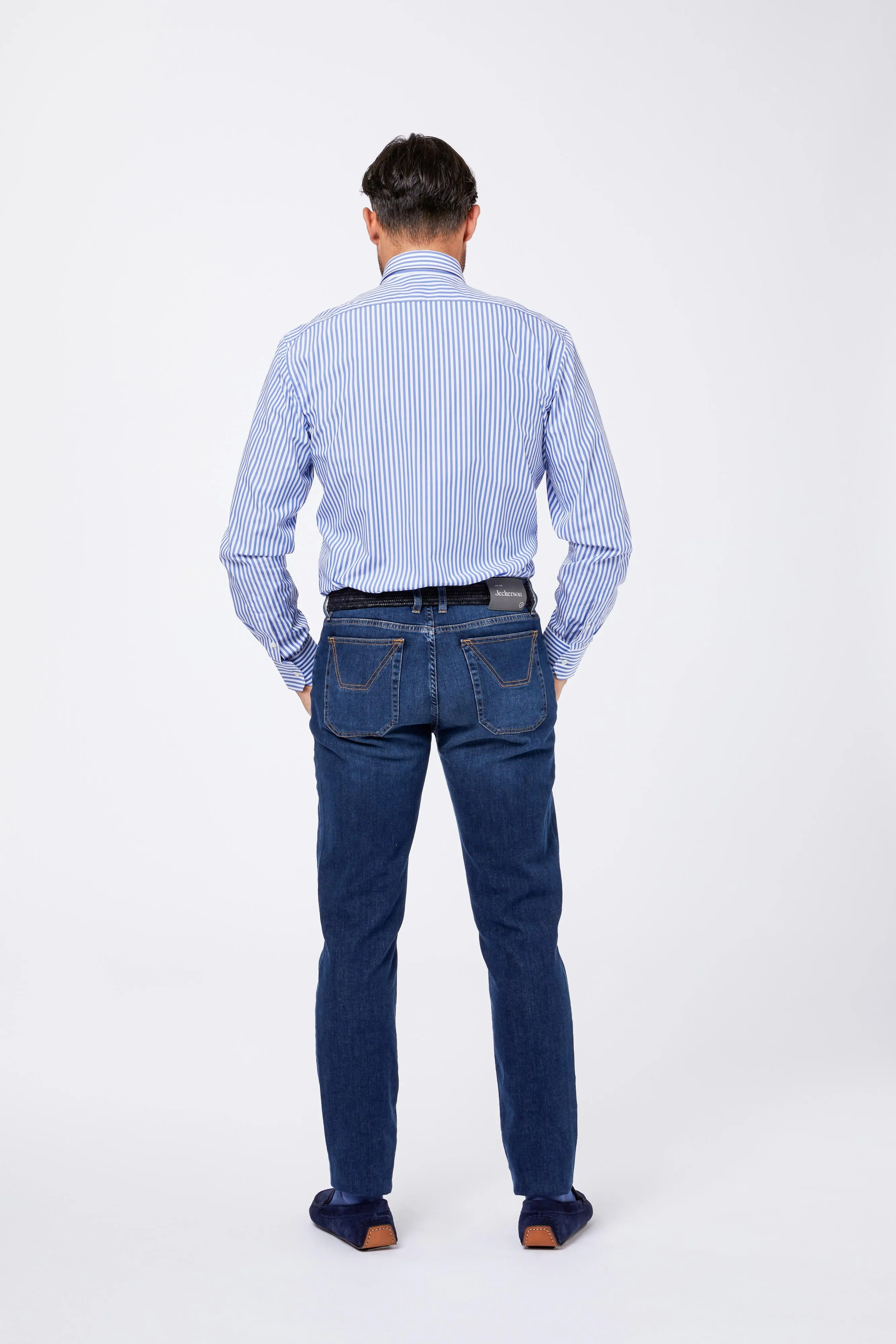 Camicia Azzurra Popeline Collo Mezzo Francese sold by principe di firenze product image thumbnail 3