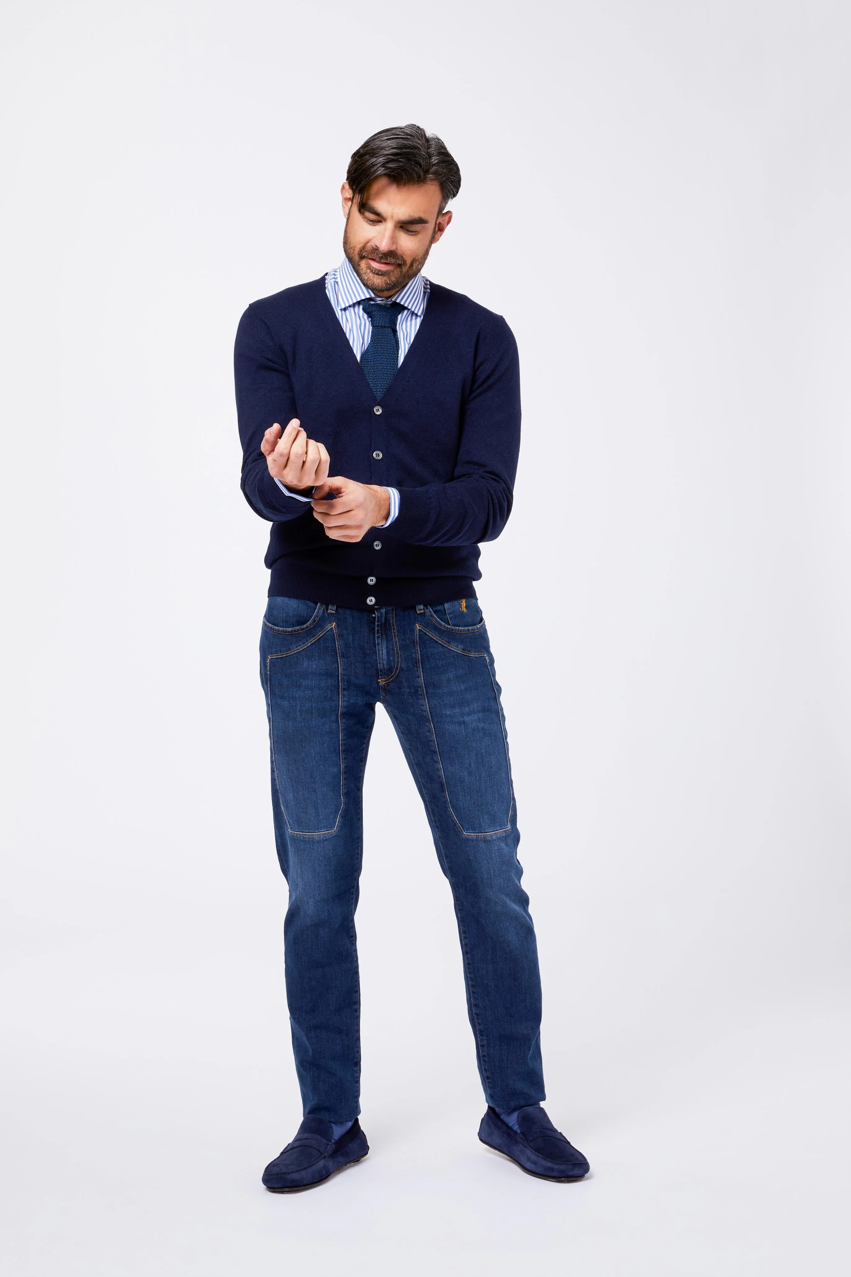 Camicia Azzurra Popeline Collo Mezzo Francese sold by principe di firenze product image thumbnail 2
