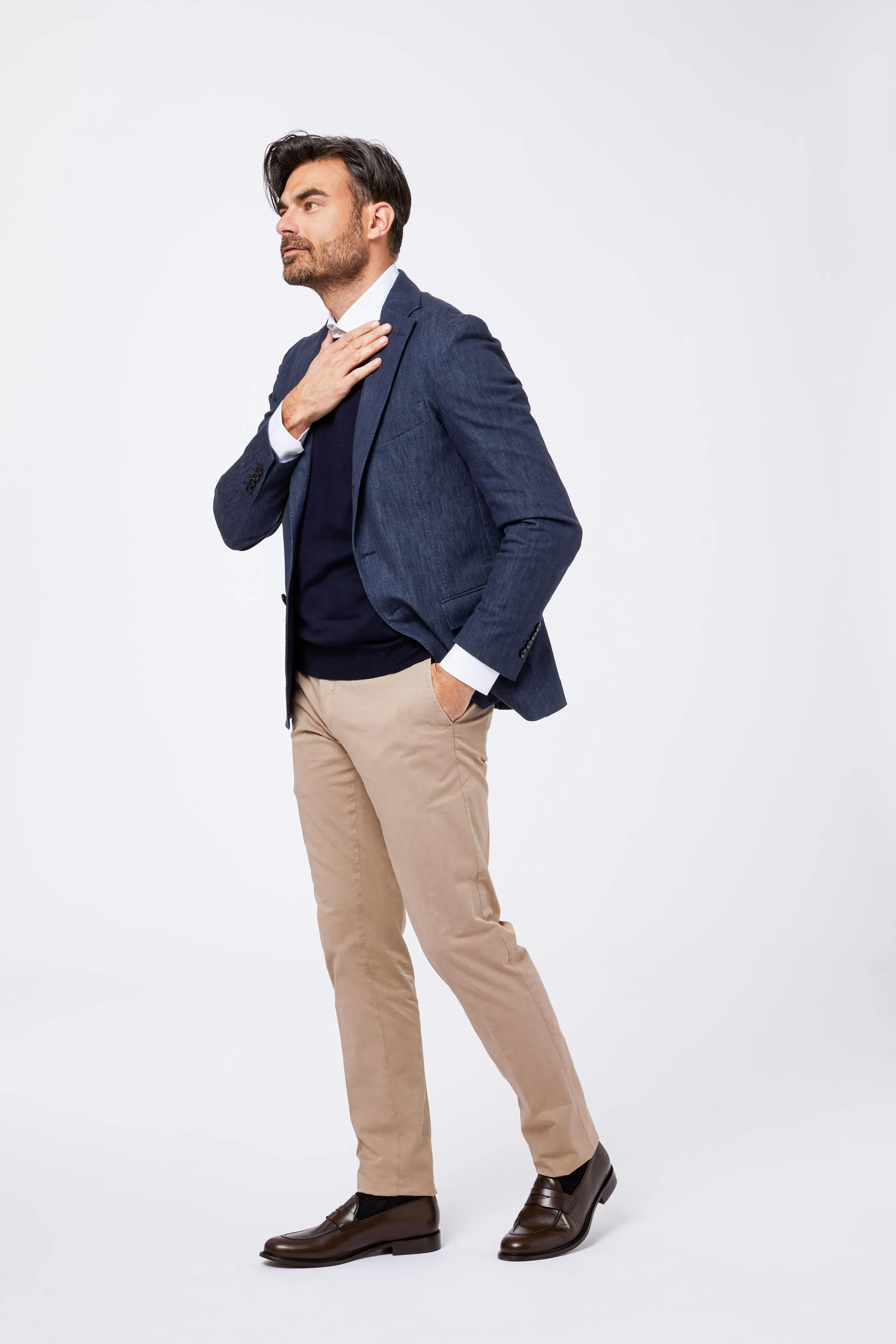 Camicia Bianca Cotone Collo Mezzo Francese sold by principe di firenze product image thumbnail 2