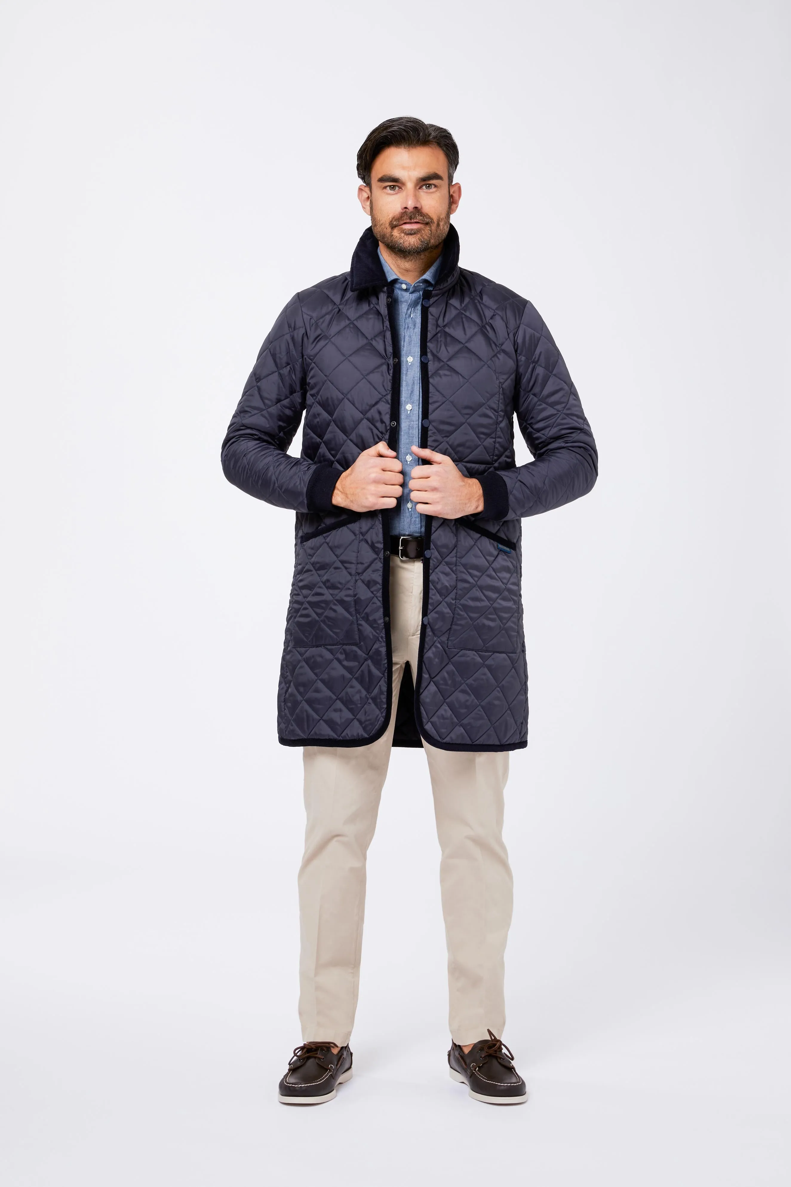 Camicia Celeste Cotone Chambray Unito Collo Francese sold by principe di firenze product image thumbnail 2