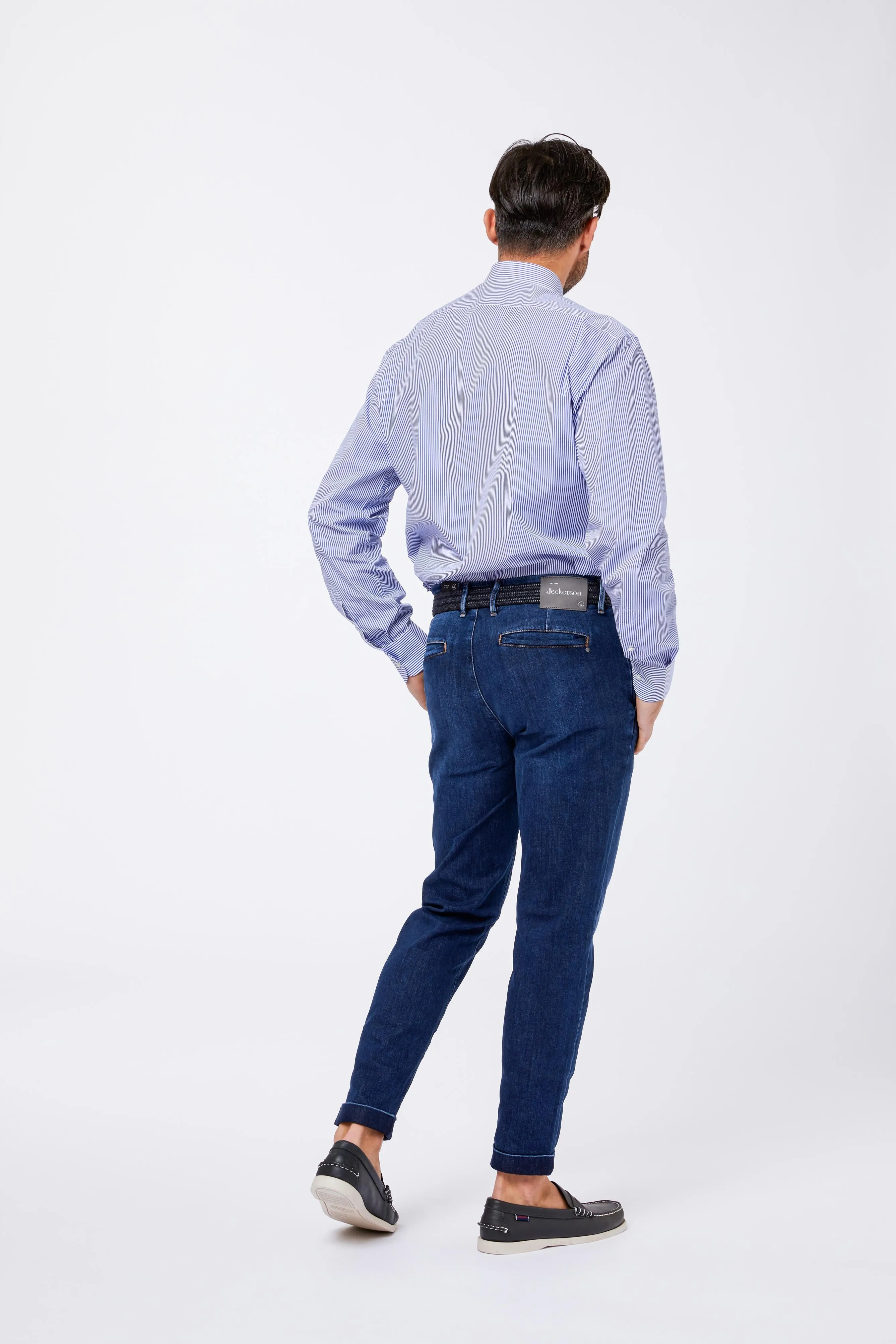 Camicia Azzurra Cotone Collo Francese sold by principe di firenze product image thumbnail 3