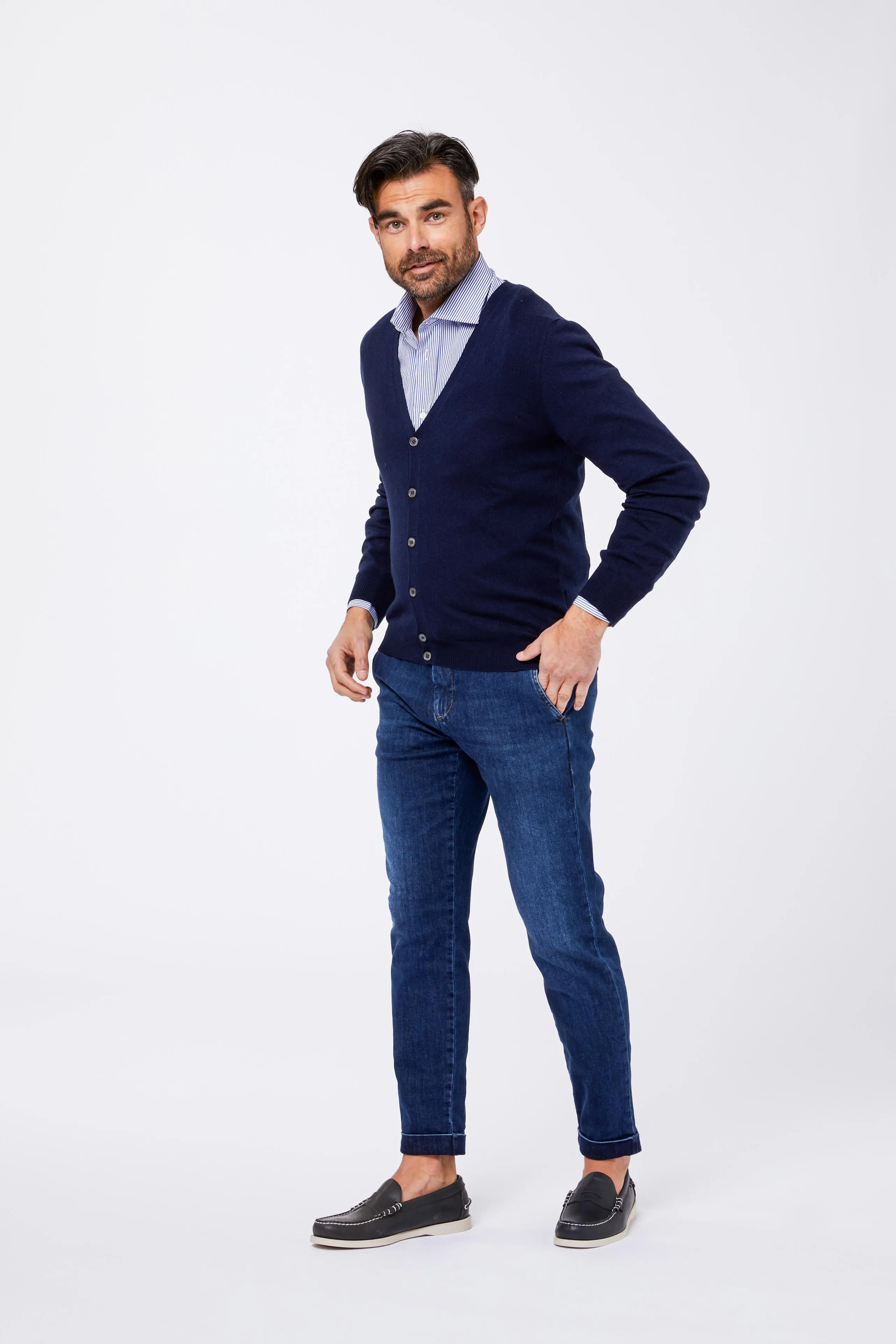 Camicia Azzurra Cotone Collo Francese sold by principe di firenze product image thumbnail 2