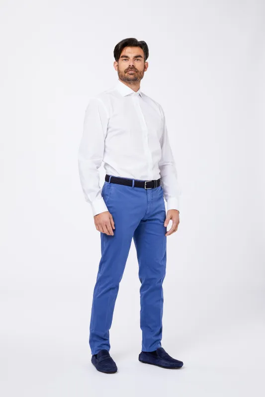 Camicia Bianca Cotone Popeline Collo Francese made by principe di firenze