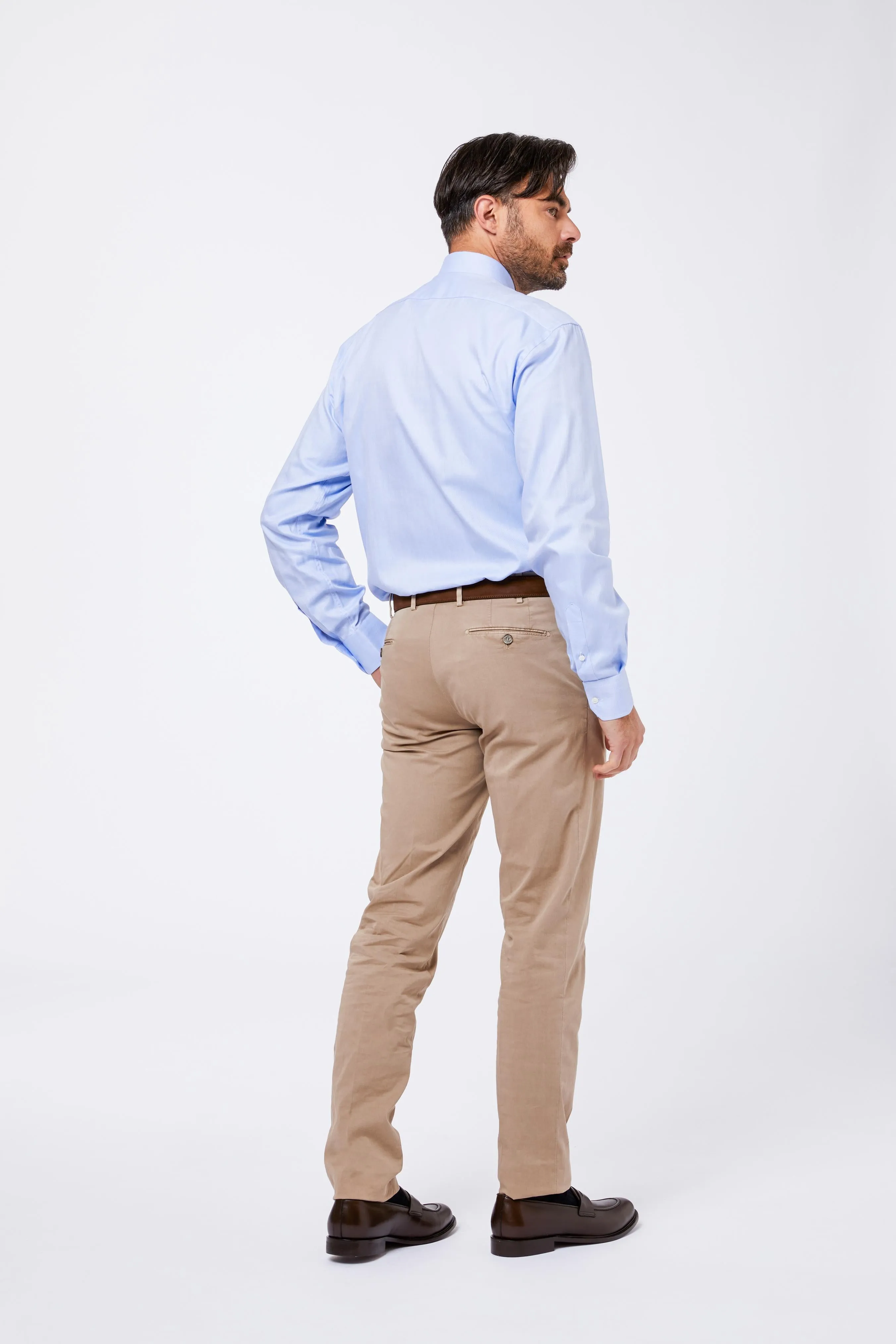 Camicia Bianca Cotone Collo Mezzo Francese sold by principe di firenze product image thumbnail 2