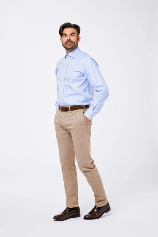 Camicia Bianca Cotone Collo Mezzo Francese made by principe di firenze