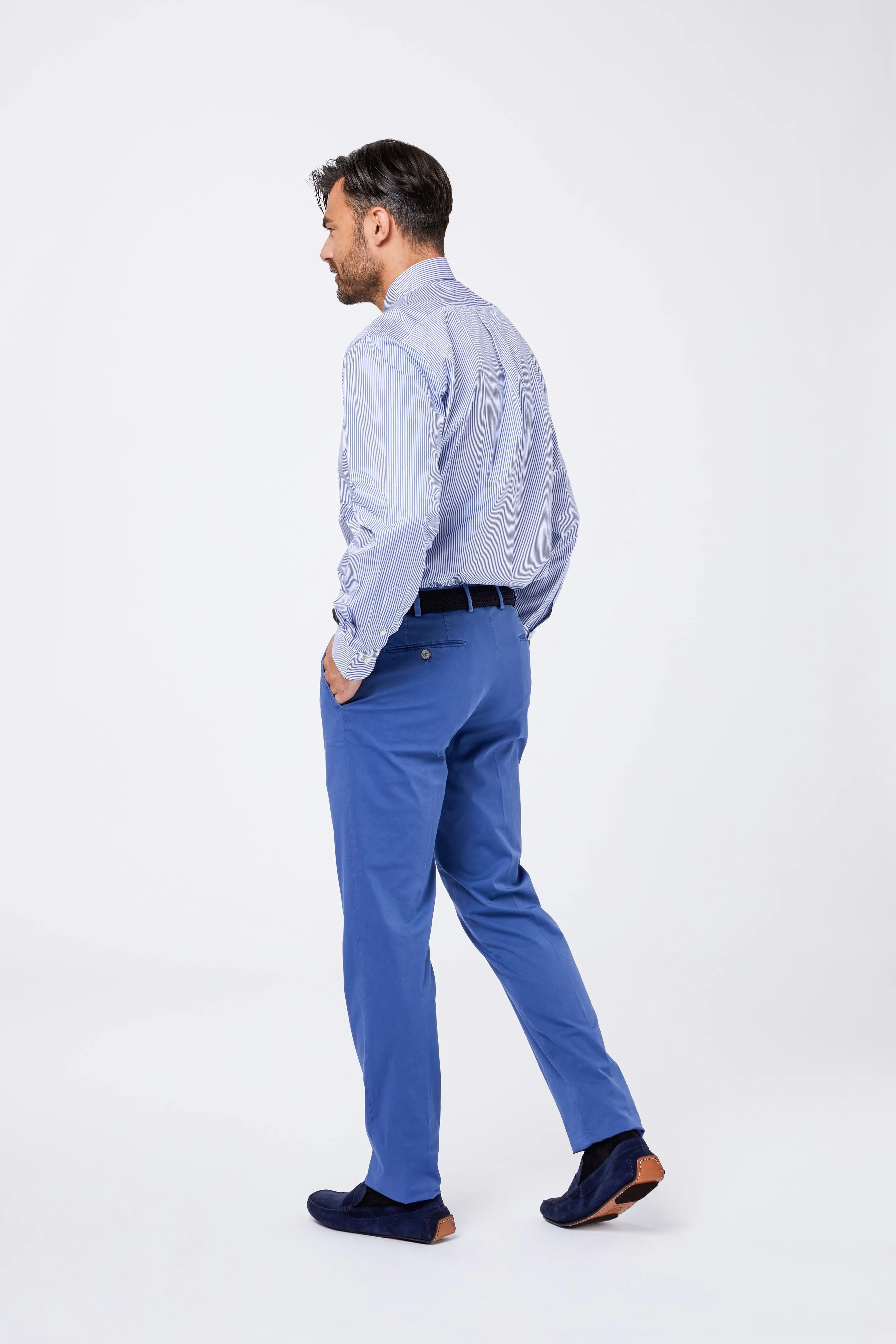 Camicia Azzurra Cotone Popelinel Collo Button Down sold by principe di firenze product image thumbnail 2