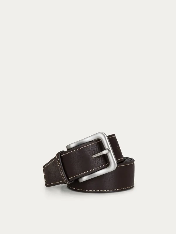 Paris Belt — Chocolate, wide sold by Wolff Studios