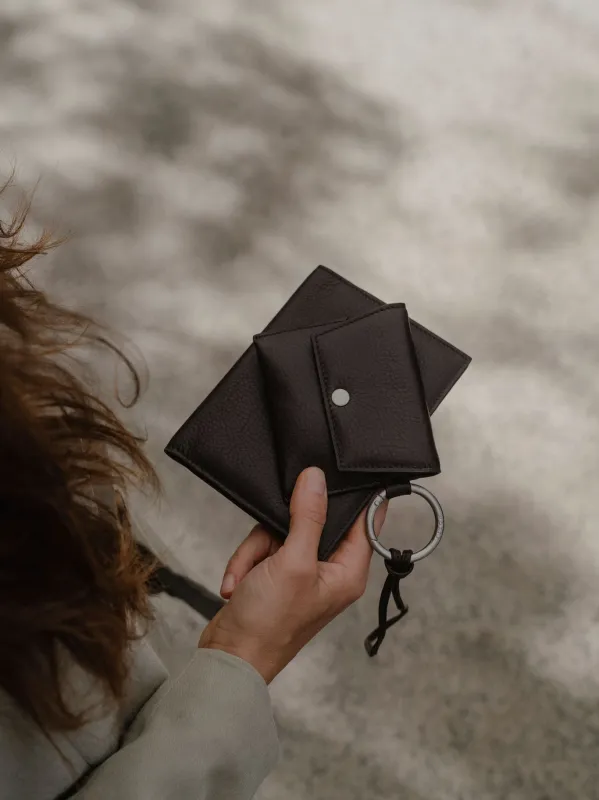 Elisa Mini Wallet — Chocolate sold by Wolff Studios