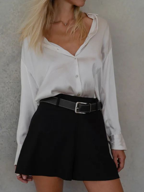 Paris Belt — Black, wide sold by Wolff Studios