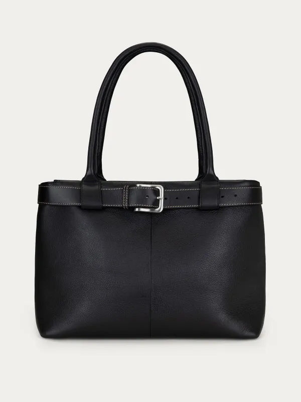 Paris Tote by @dom.overseas — Black, wide belt sold by Wolff Studios