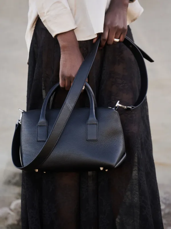 Boston Top Handle Bag — Black sold by Wolff Studios